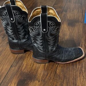 Tony Lama Black and Brown Western Boots